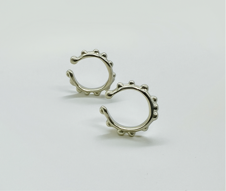 Journey silver ear cuffs