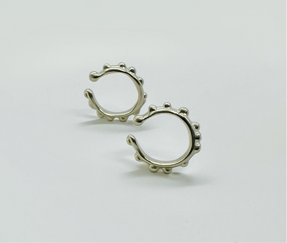 Journey silver ear cuffs